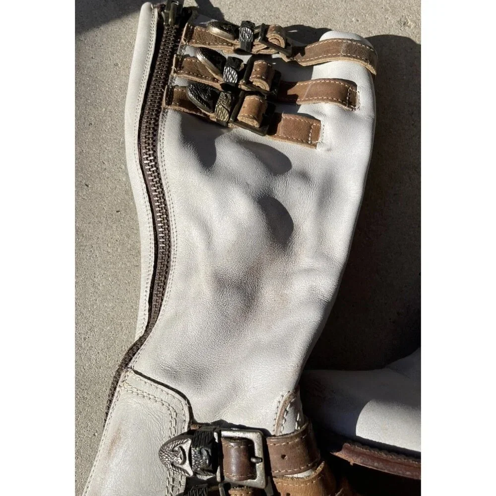 Freebird Raylene Silver Grey Sz 6 - Women’s Leather Knee High Boots
